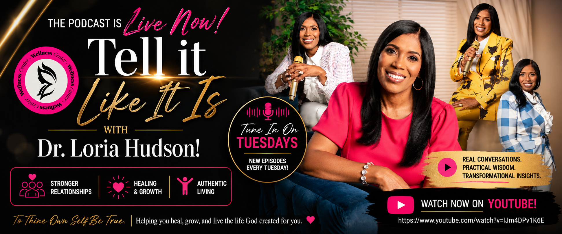 Loria Hudson - Tell It Like It - Website Banner
